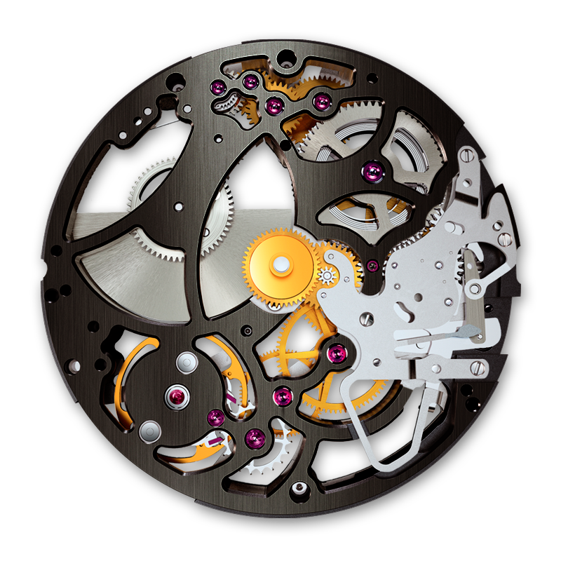 Vaucher Fleurier Manufacture Skeleton Movement Carl Suchy & Söhne Waltz N°1 Skeleton PVD