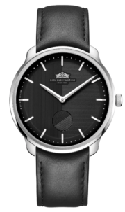 Waltz N°1 black dial stainless steel case Carl Suchy & Söhne Vienna