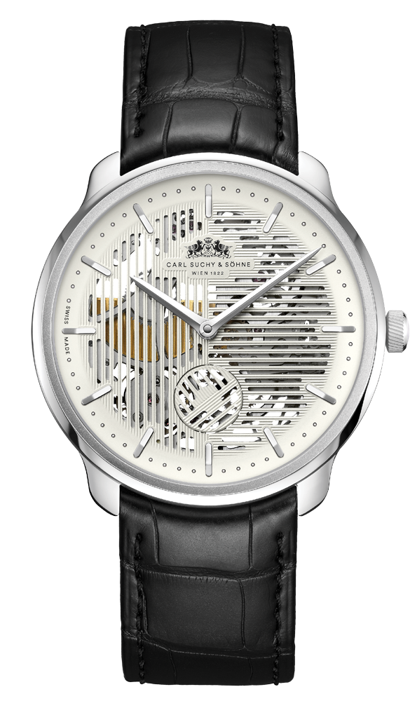 Waltz N°1 Skeleton white dial Carl Suchy & Söhne Vienna